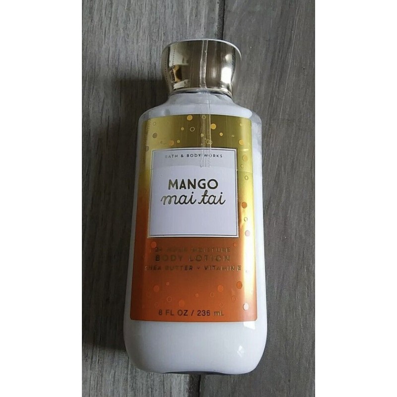 BATH & BODY WORKS MANGO MAI TAI SHEA BUTTER BODY LOTION CREAM 8 FL BATH & BODY WORKS MANGO MAI TAI SHEA BUTTER BODY LOTION CREAM 8 FL