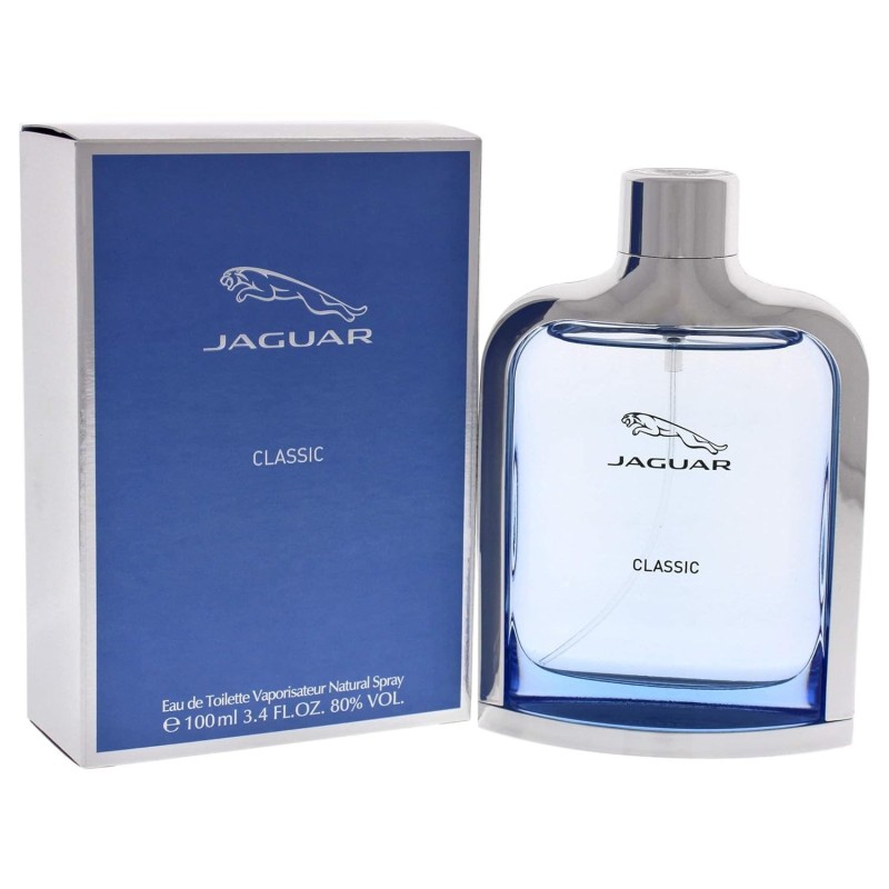 Jaguar Classic Blue for Men Eau de Toilette Spray, 3.4 Ounce Jaguar Classic Blue for Men Eau de Toilette Spray, 3.4 Ounce
