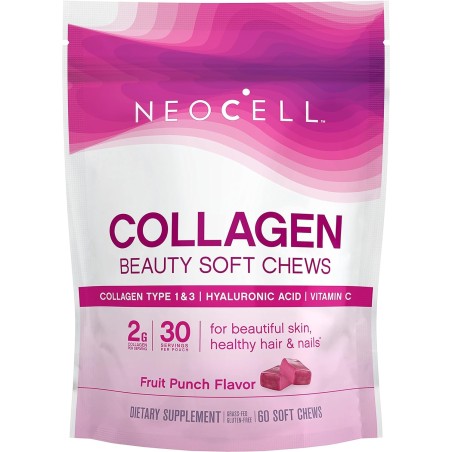 NeoCell Collagen Peptides Vitamin C & Hyaluronic Acid, Gluten Free, Supports Hair, Skin, & Nail Health, Collagen Type 1 and 3