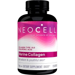 NeoCell Marine Collagen, 120 Capsules,Hydrates Skin & Helps Prevents Collagen Depletion, Non-GMO,