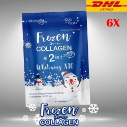 Frozen Collagen 2 in 1 Premium Whitening Bright Skin Peptides Glutathione 6X