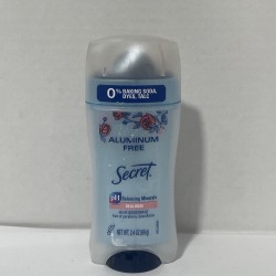 Secret aluminum free deodorant for women, rose, 2.4 oz