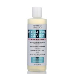 Advanced Clinicals Face Wash Tea Tree Facial Gel Cleanser Gentle Makeup Remover, Pore Minimizer, Facial Wash 8.2 Fl Oz