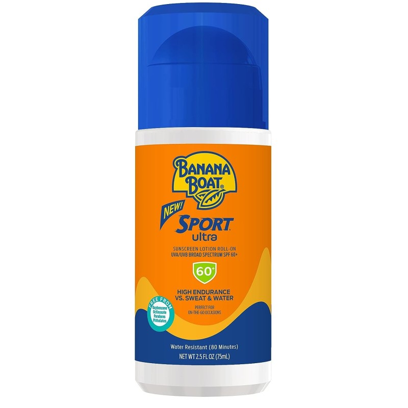 Banana Boat Sport Ultra SPF 60 Roll On Sunscreen,Sunscreen Roll On, Water Resistant Sunscreen SPF 60, 2.5oz Banana Boat Sport Ultra SPF 60 Roll On Sunscreen,Sunscreen Roll On, Water Resistant Sunscreen SPF 60, 2.5oz