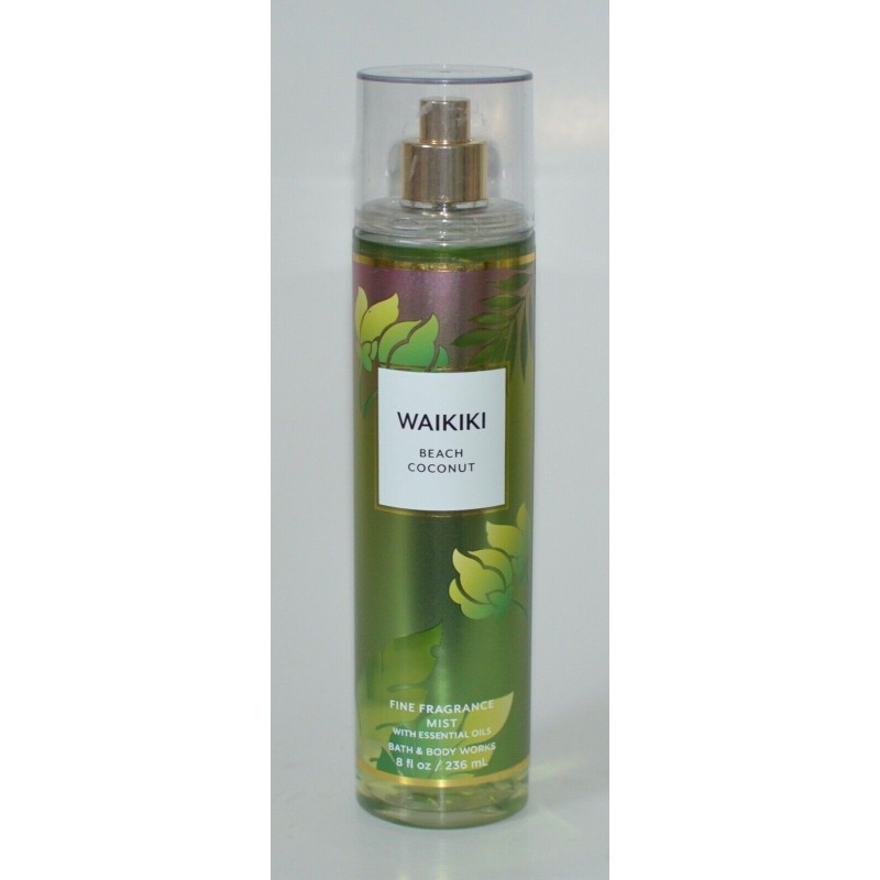 BATH & BODY WORKS WAIKIKI BEACH COCONUT FINE FRAGRANCE MIST SPRAY 8OZ LARGE BATH & BODY WORKS WAIKIKI BEACH COCONUT FINE FRAGRANCE MIST SPRAY 8OZ LARGE