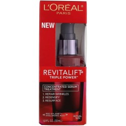 L'Oreal Paris RevitaLift Triple Power Concentrated Serum Treatment, 1.0 Fluid Ounce
