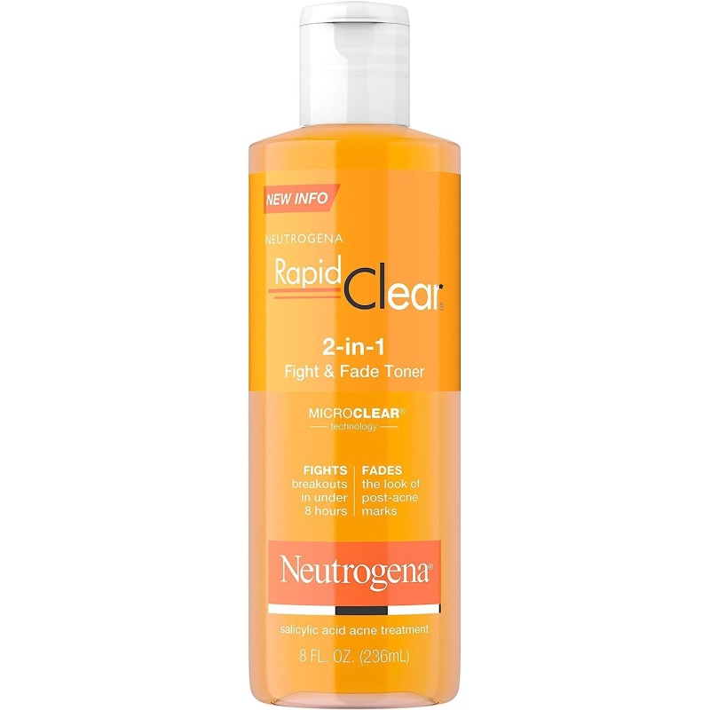 Neutrogena Rapid Clear 2-in-1 Fight & Fade Acne Toner, 8 Fl. Oz. Neutrogena Rapid Clear 2-in-1 Fight & Fade Acne Toner, 8 Fl. Oz.