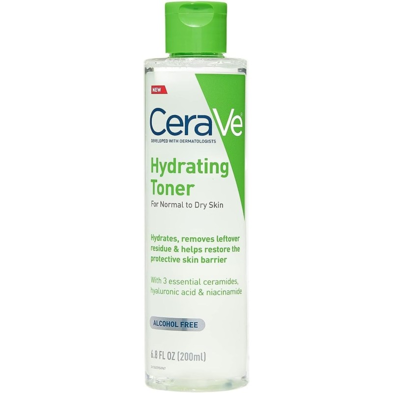 CeraVe Hydrating Toner for Face Non-Alcoholic with Hyaluronic Acid Full Size, 6.8 Fl Oz CeraVe Hydrating Toner for Face Non-Alcoholic with Hyaluronic Acid Full Size, 6.8 Fl Oz