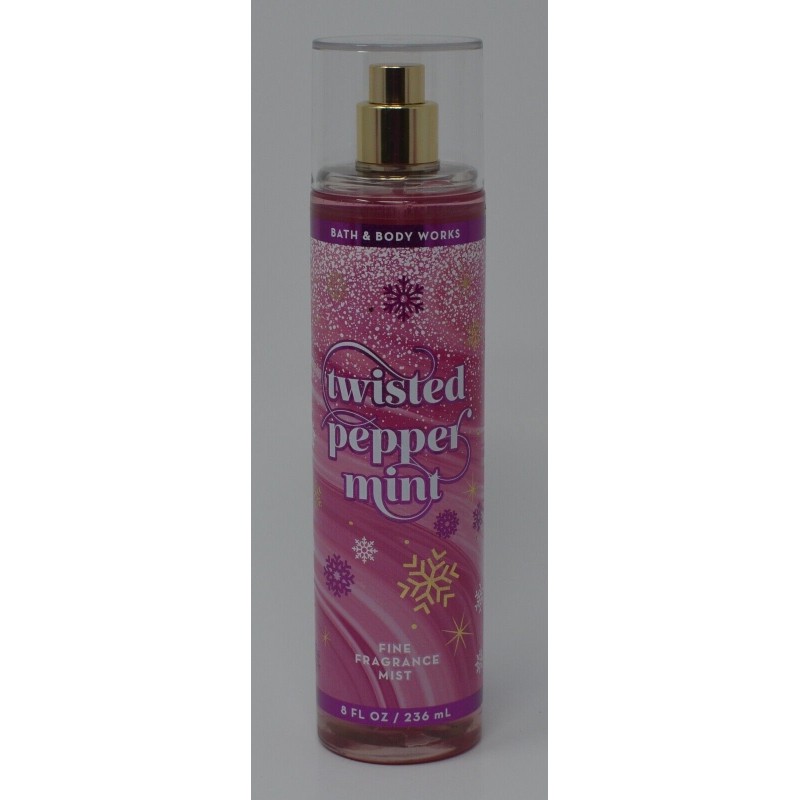 BATH & BODY WORKS TWISTED PEPPERMINT FINE FRAGRANCE MIST BODY SPRAY 8 OZ LARGE BATH & BODY WORKS TWISTED PEPPERMINT FINE FRAGRANCE MIST BODY SPRAY 8 OZ LARGE