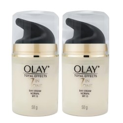 Olay Total Effects 7-in-1 Day Cream Normal, Fast Absorption Anti-Aging Daily Moisturizer with SPF 15, 50g
