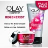 Olay Face Wash Regenerist Advanced Anti-Aging Pore Scrub Cleanser and Micro-Sculpting Face Moisturizer Cream Olay Face Wash Regenerist Advanced Anti-Aging Pore Scrub Cleanser and Micro-Sculpting Face Moisturizer Cream