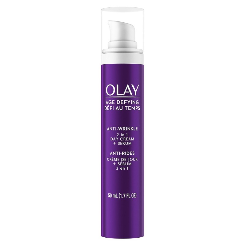 Wrinkle Cream by Olay Age Defying 2-in-1 Anti-Wrinkle Day Cream Plus Serum, 1.7 Fluid Ounce Wrinkle Cream by Olay Age Defying 2-in-1 Anti-Wrinkle Day Cream Plus Serum, 1.7 Fluid Ounce
