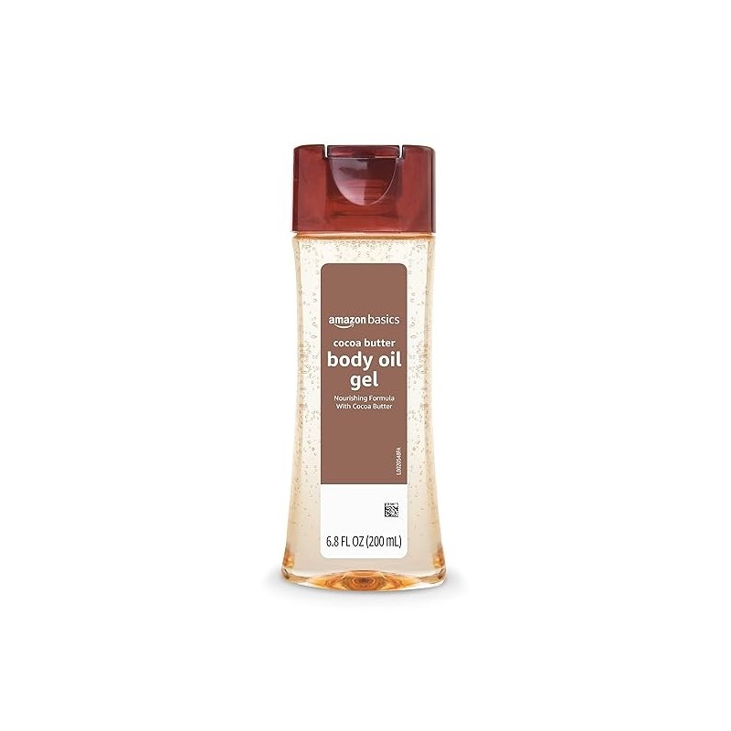 Amazon Basics Body Oil Gel with Cocoa Butter, Paraben Free, 6.8 Fluid Ounce, 1-Pack (Previously Solimo) Amazon Basics Body Oil Gel with Cocoa Butter, Paraben Free, 6.8 Fluid Ounce, 1-Pack (Previously Solimo)