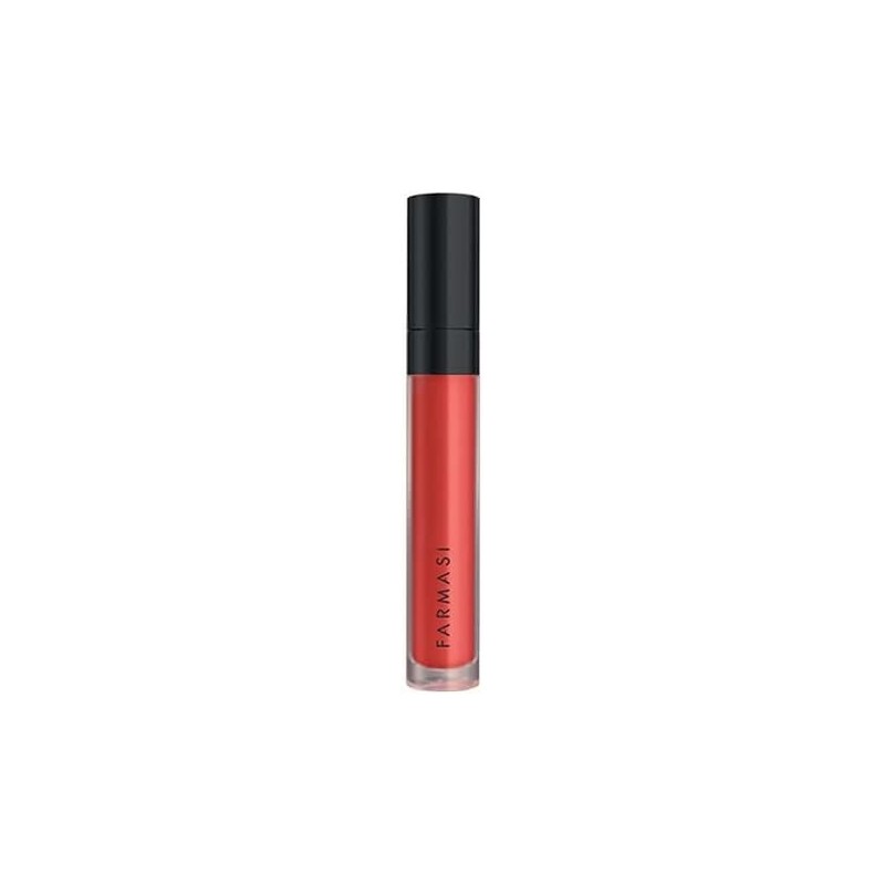 FARMASi Make Up Matte Liquid Lipstick, Lightweight and High Impact, 0.14 fl.oz (Red Flame)