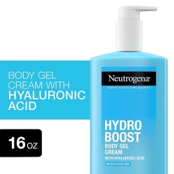 Neutrogena Hydro Boost Body Moisturizing Gel Cream with Hyaluronic Acid, Non-Greasy & Fast Absorbing,16 oz